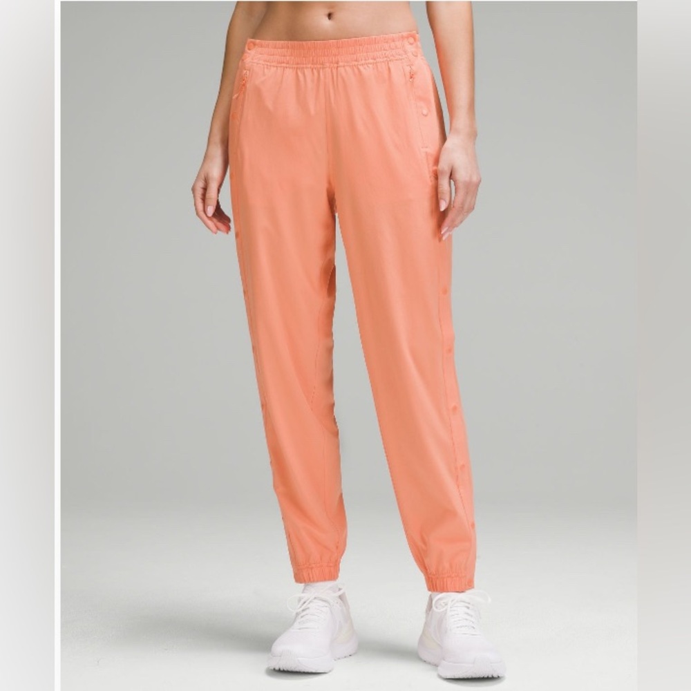Lululemon, Peach Snap Button Track Pants